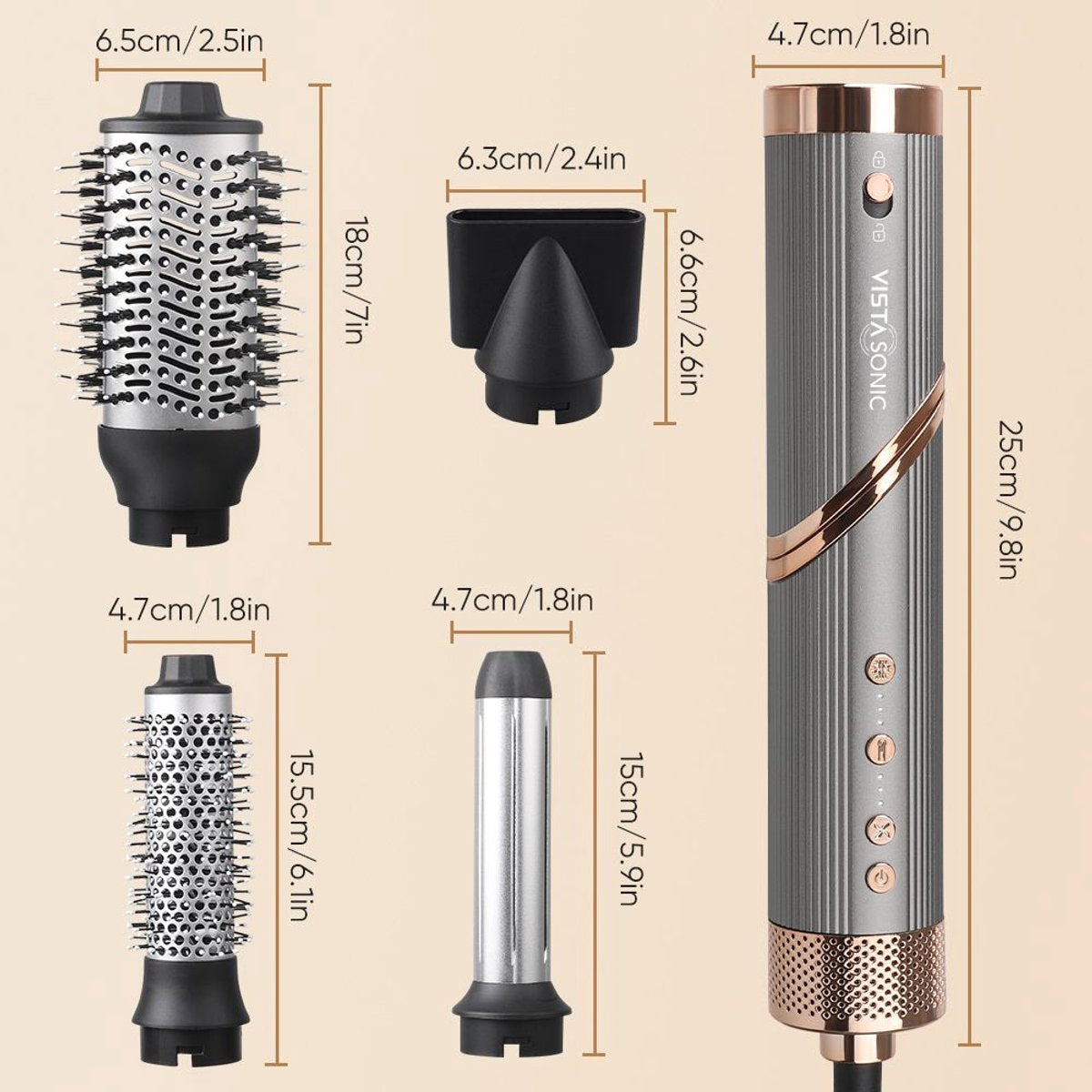 VistaSonic SuperWrap® Airstyler – Föhnborstel met Coandă Technologie